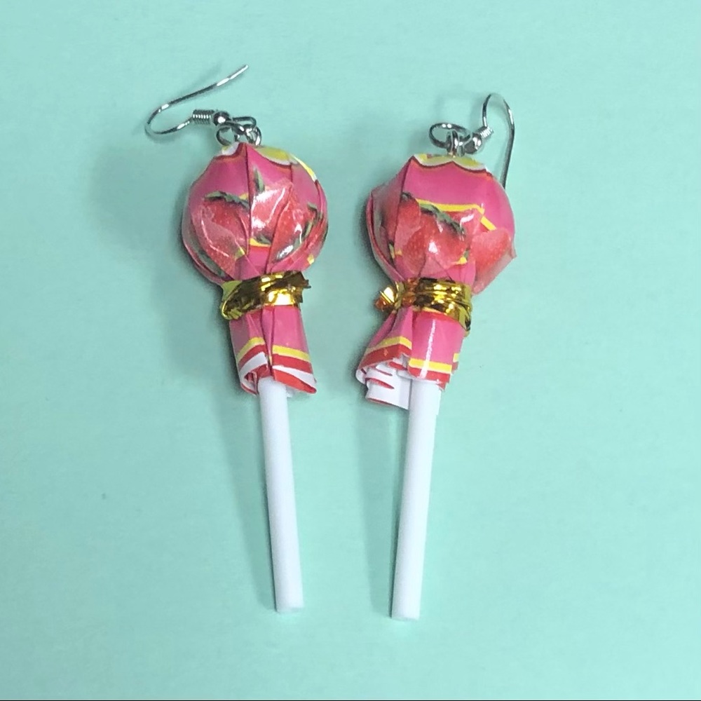 NEW✨ Chupa Chups Lollipop Earrings Miniature Realistic Lollipops - Picture 2 of 9